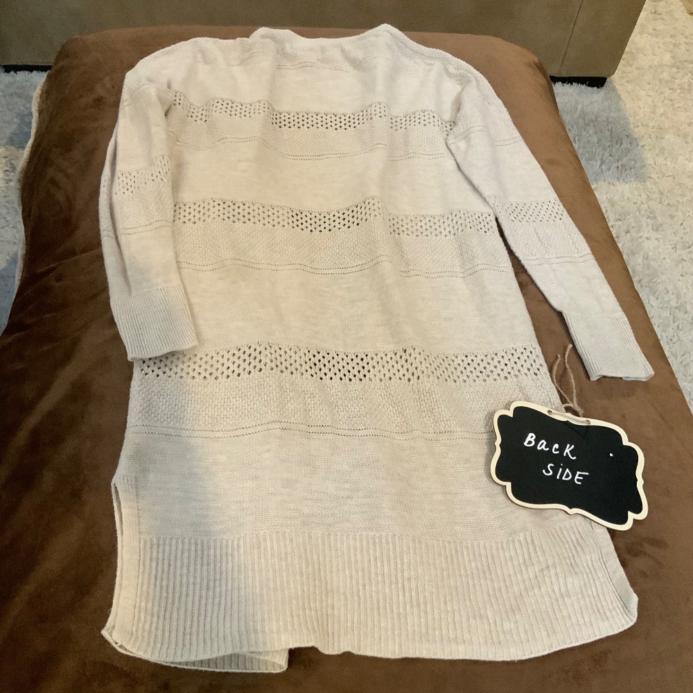 Universal Thread Light Beige Cotton Duster Sz M W… - image 6
